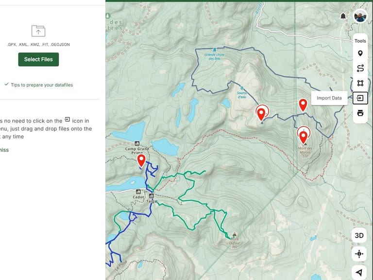 How to prepare for a Hike in a foreign country Gaia GPS Import