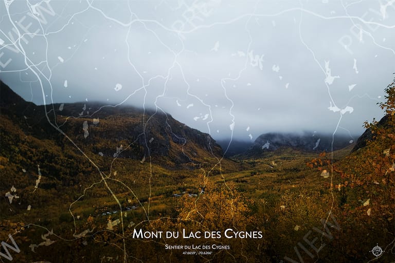 Lac des Cygnes Trail Viewpoint 30x20 Landscape Photo - 2
